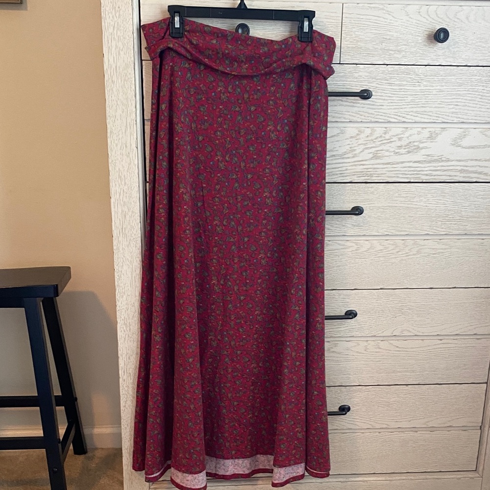 Floral Red Skirt